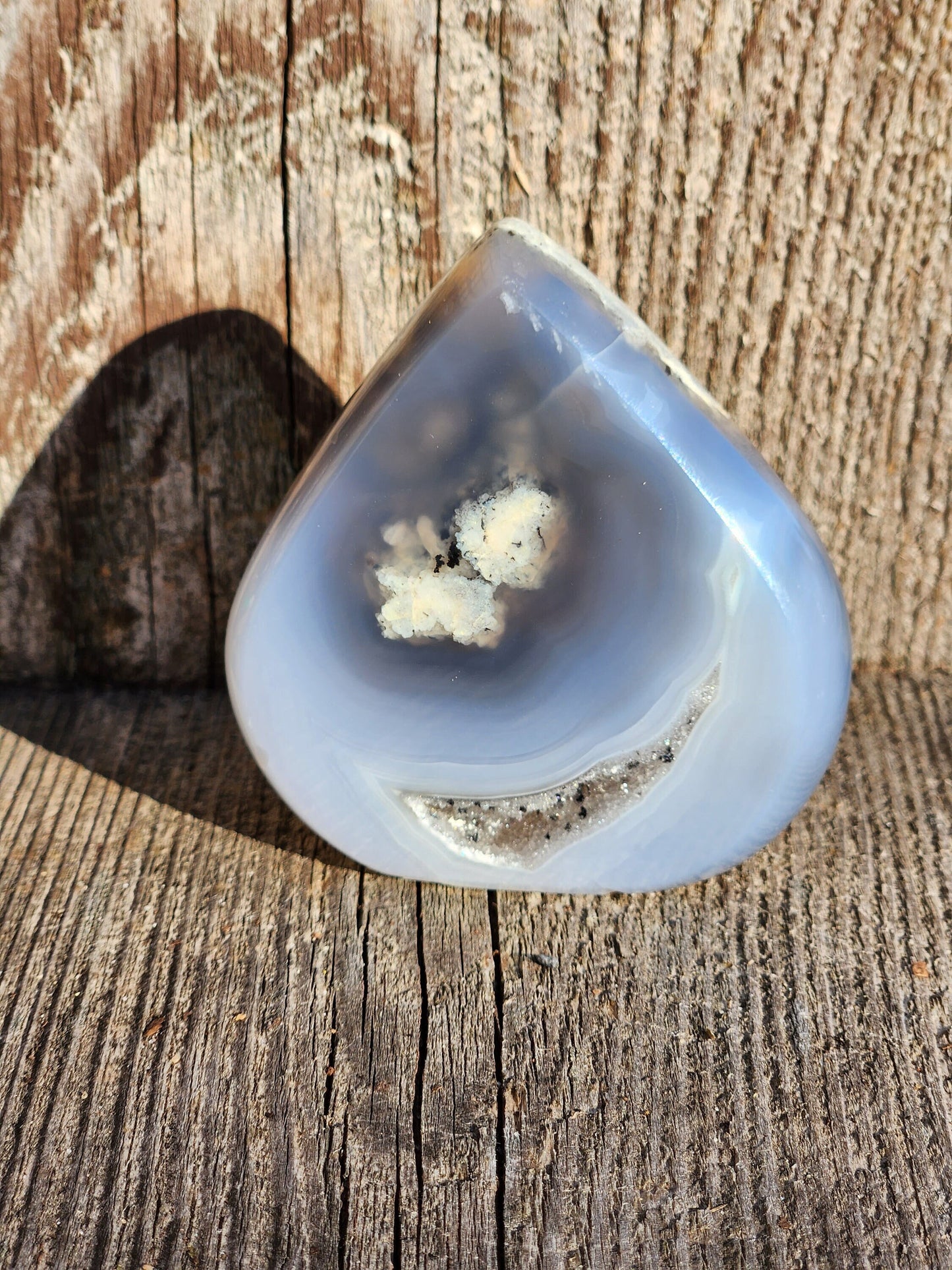 Beautiful Unique Moody Druzy Small Agate Crystal Flame