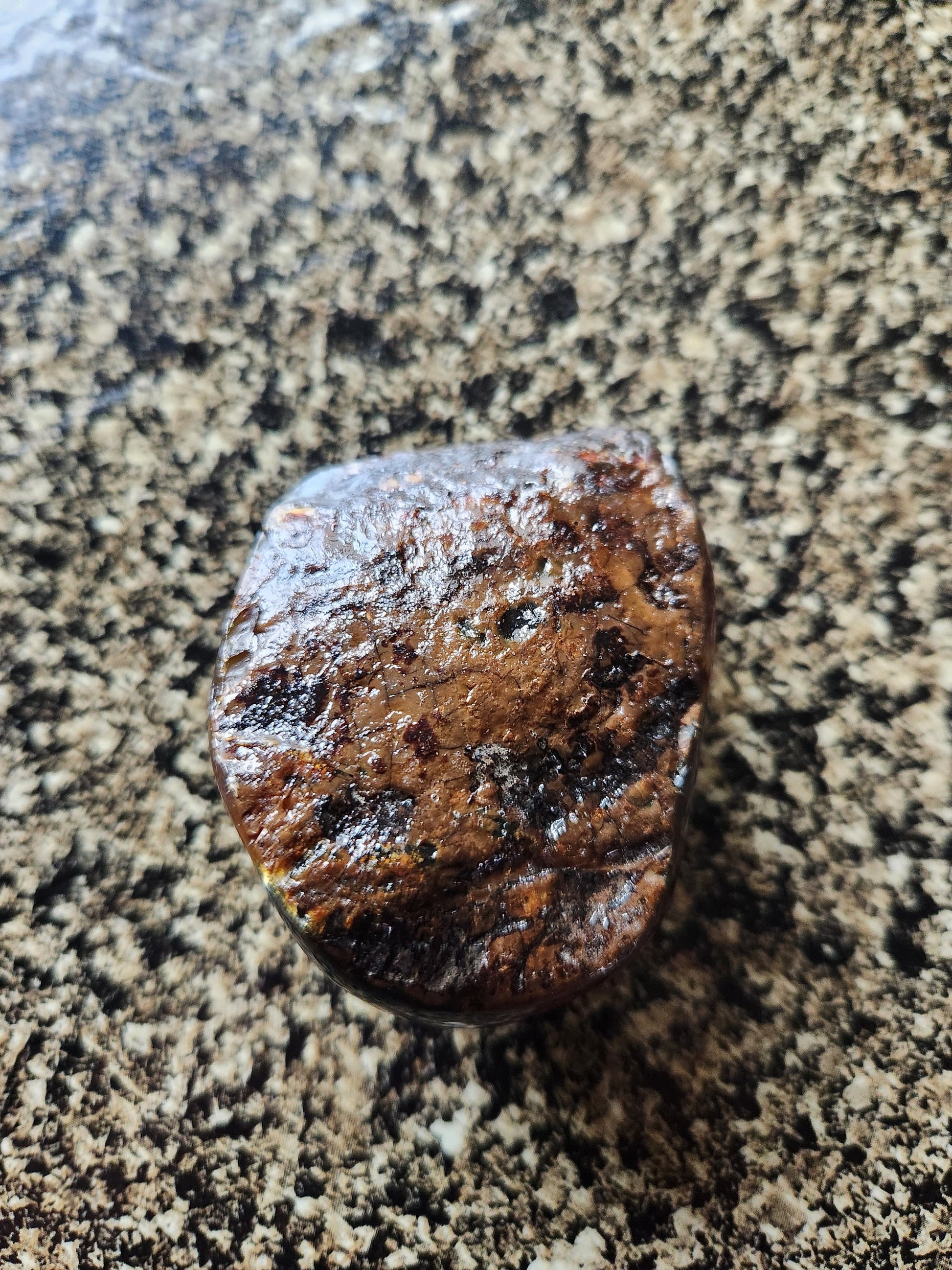 Rare Blue UV Reactive Amber Specimen Chunk