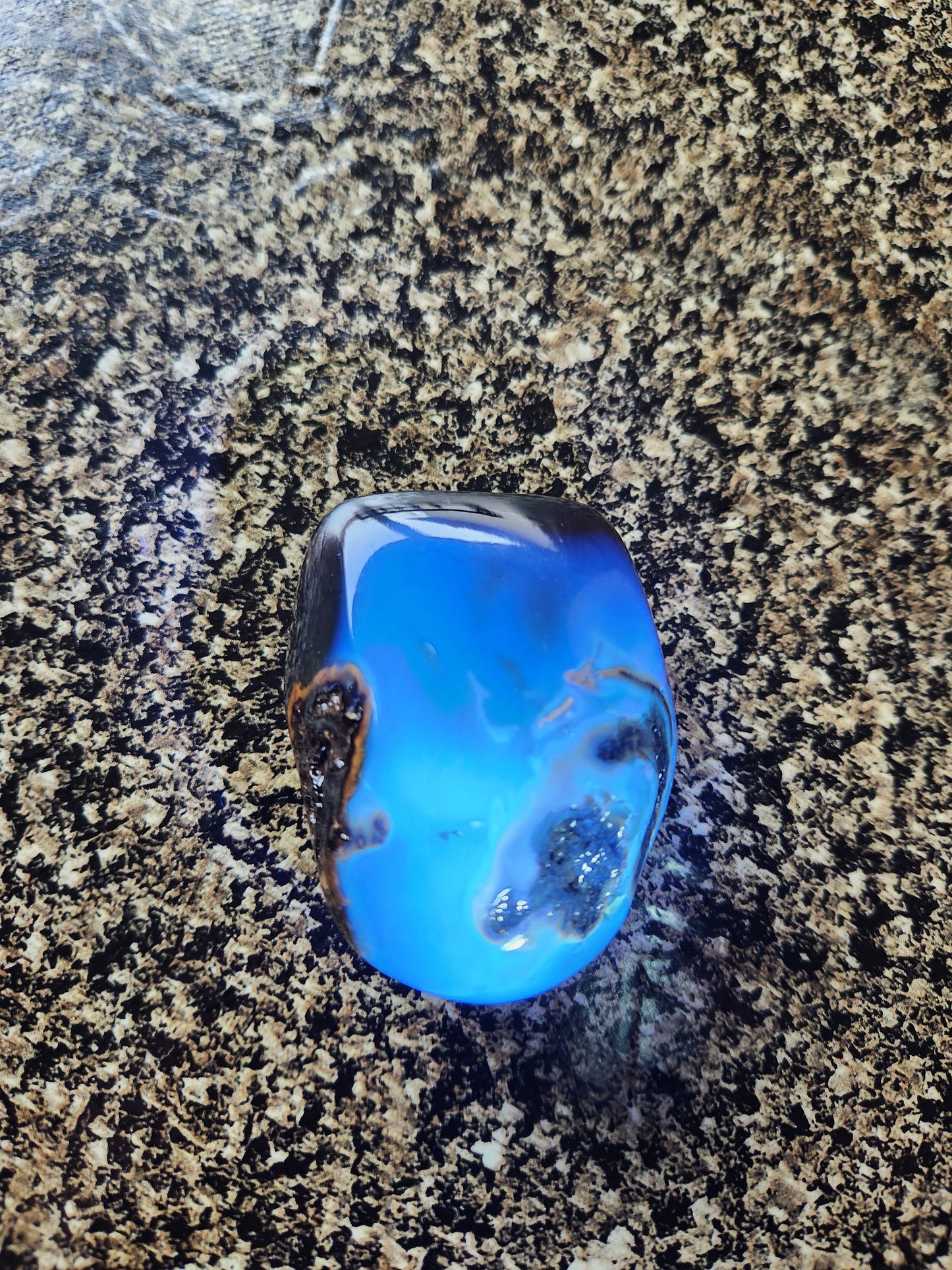 Rare Blue UV Reactive Amber Specimen Chunk