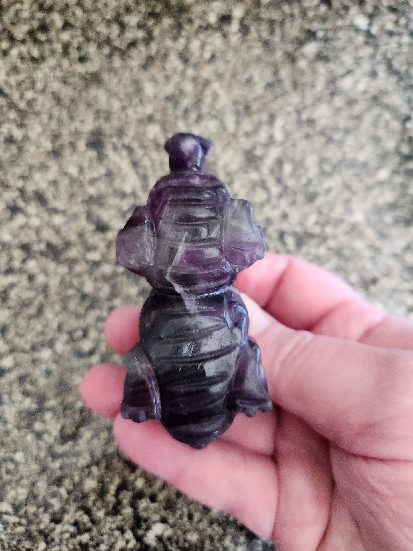 Crazy Cool Beautiful AAA Natural Purple Fluorite Crystal Carved Dragon, Year of the Dragon, DnD