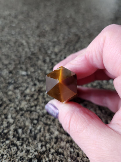 Tigers Eye Mini Tower with Hematite: Golden Shimmer Crystal