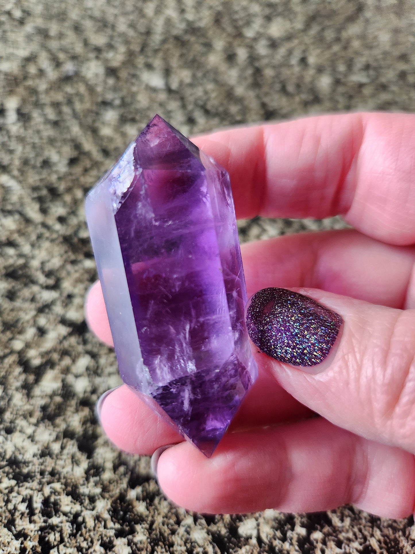 AAA Dark Purple Amethyst Crystal Wand - 6 Point DT