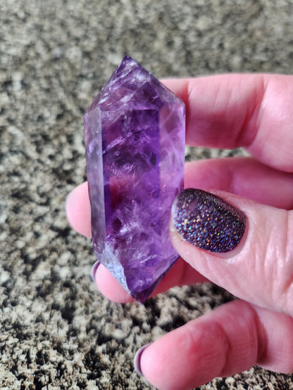 AAA Dark Purple Amethyst Crystal Wand - 6 Point DT