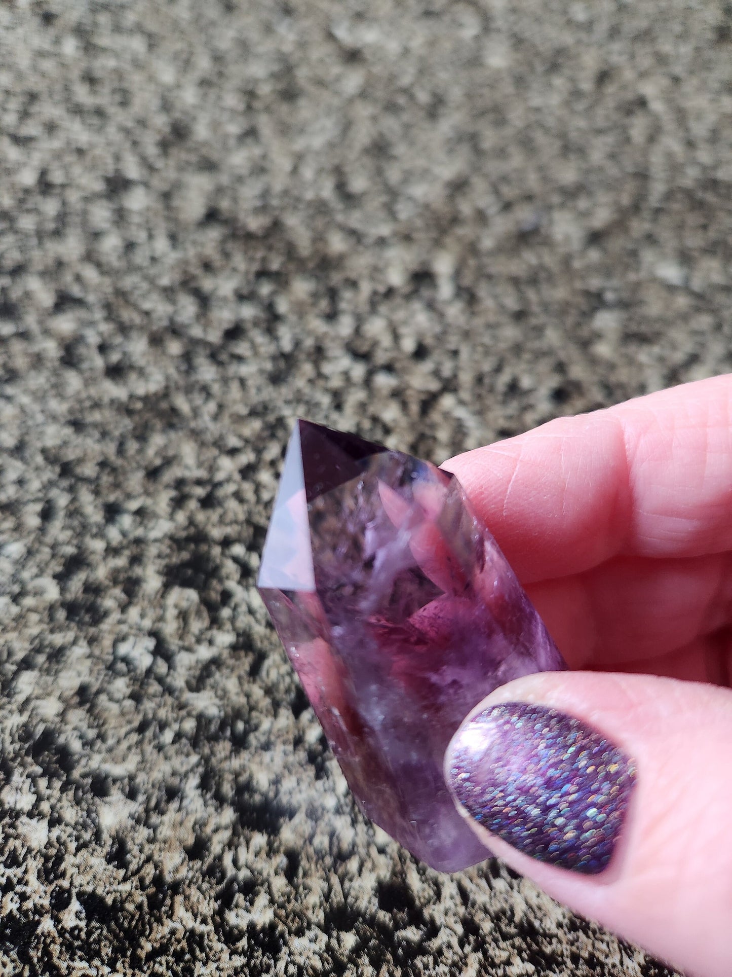 AAA Dark Purple Amethyst Ametrine Crystal Mini Tower Point
