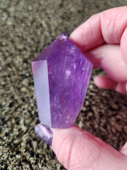 AAA Dark Purple Amethyst Ametrine Crystal Point Tower