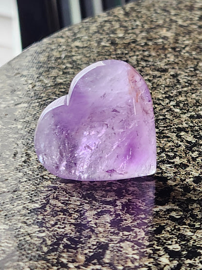 AAA Purple Ametrine Crystal Carved Heart