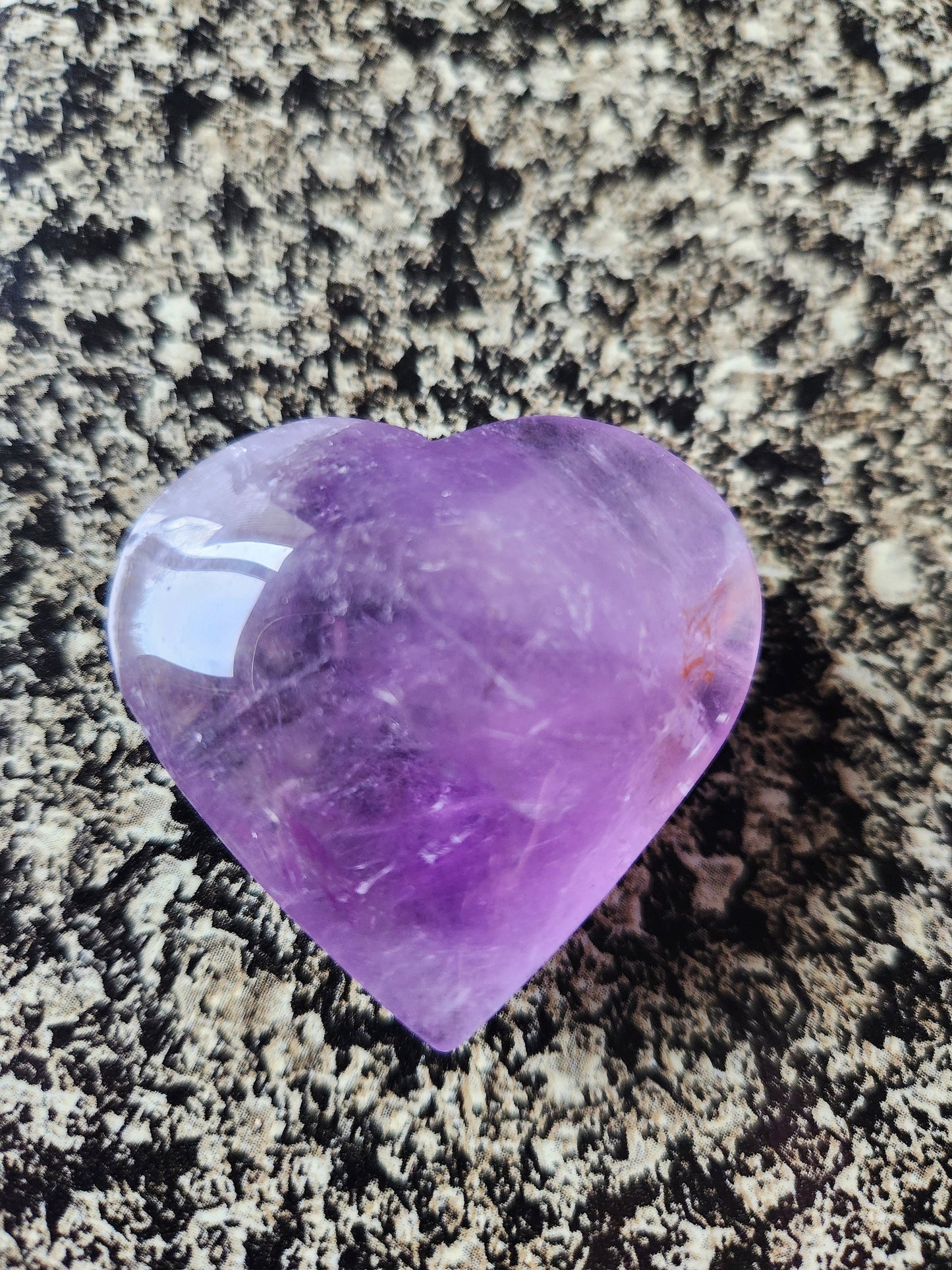 AAA Purple Ametrine Crystal Carved Heart