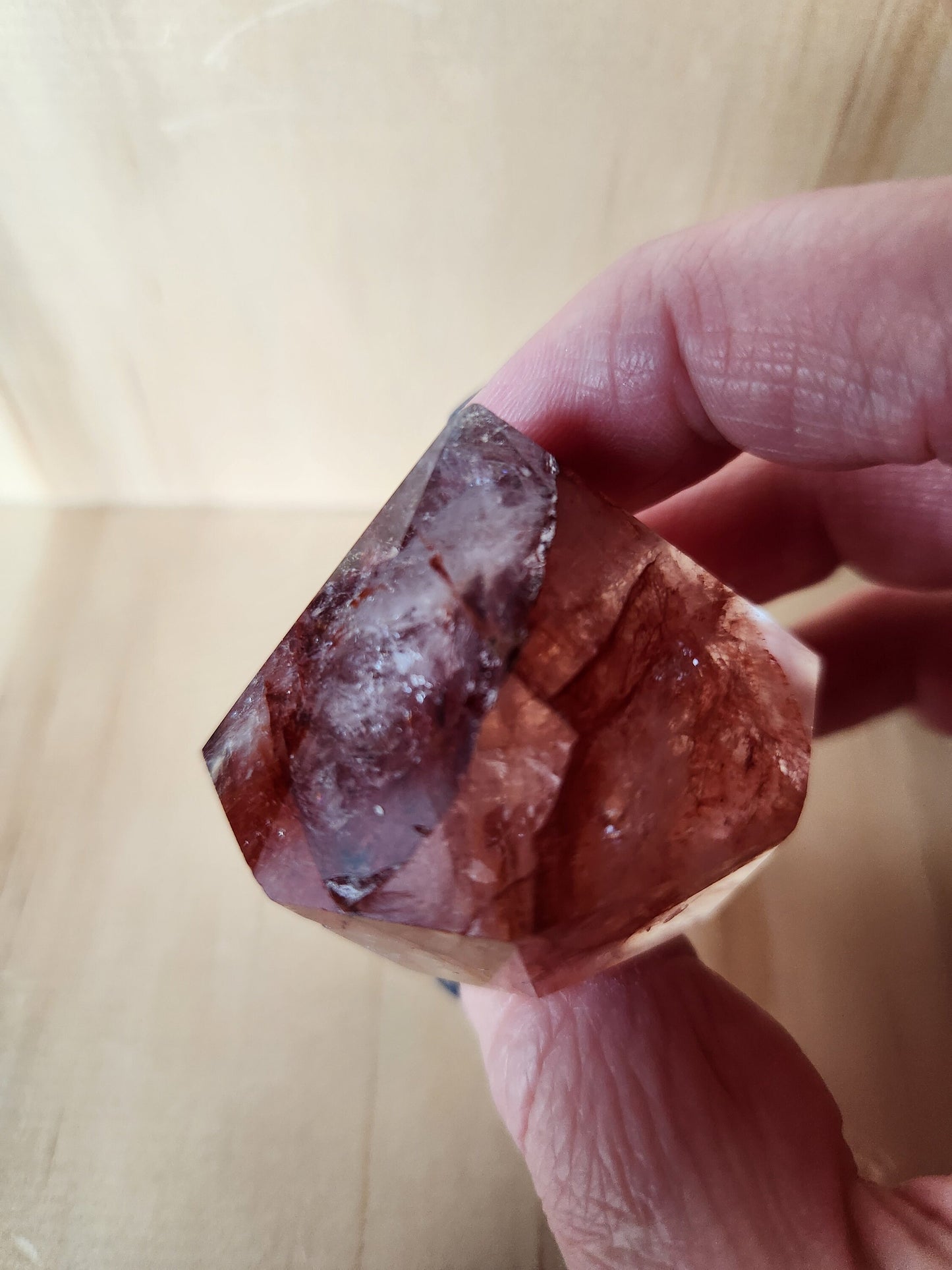 Gorgeous Fire Quartz Crystal Diamond Extractor, Point, Energy Work, Reiki