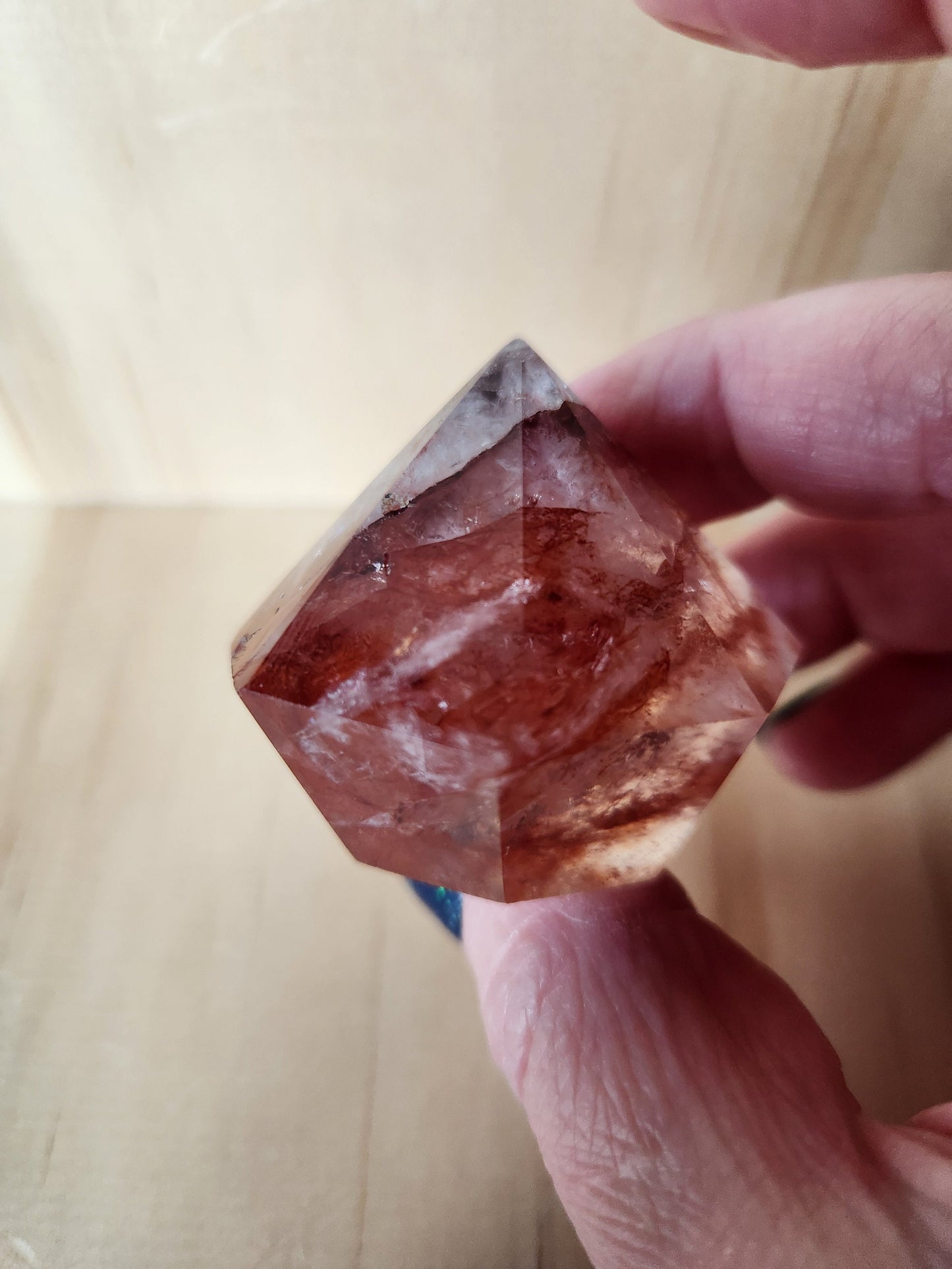 Fire Quartz Crystal Diamond Point: Energy Work, Reiki