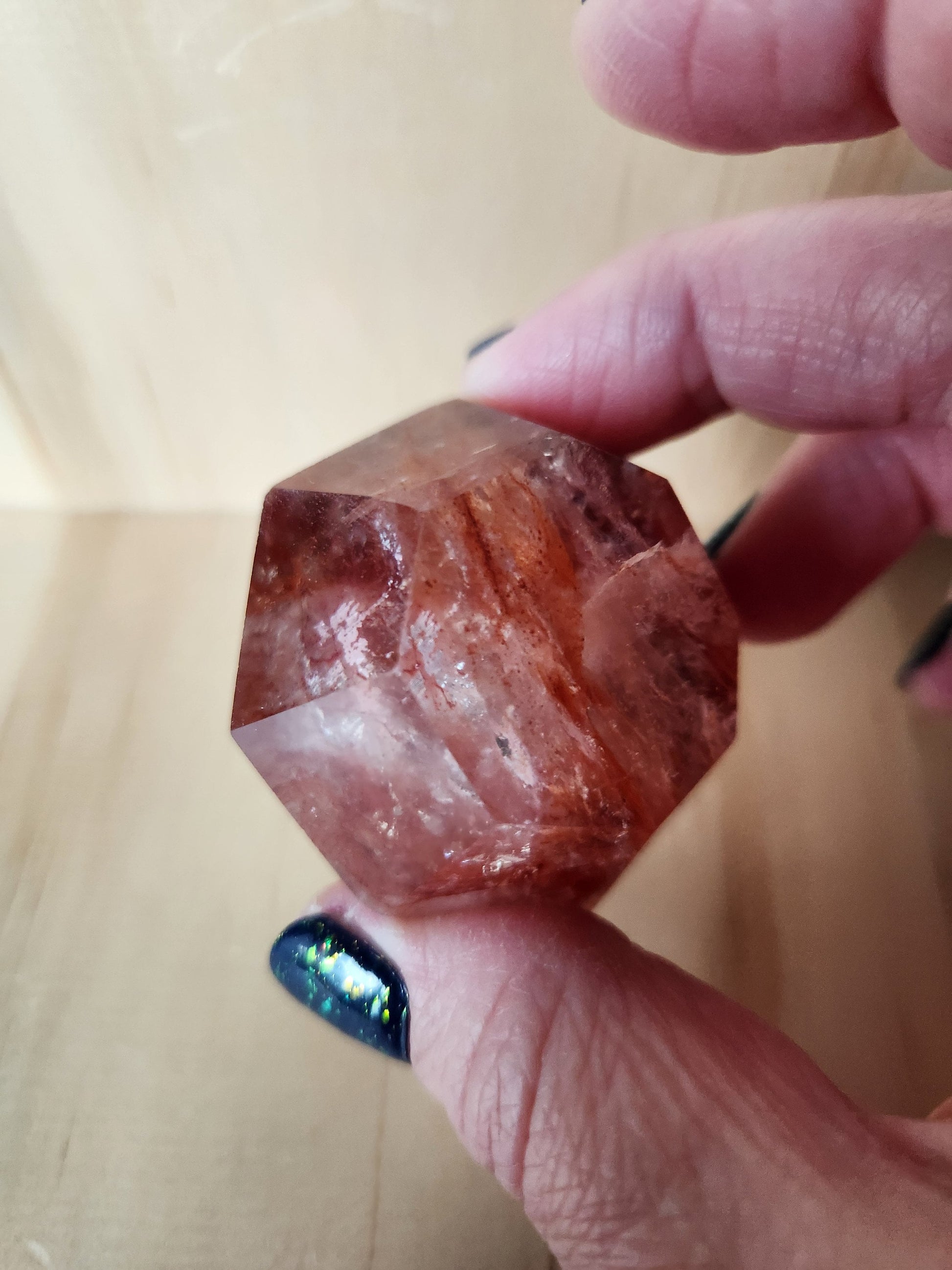 Fire Quartz Crystal Diamond Point: Energy Work, Reiki