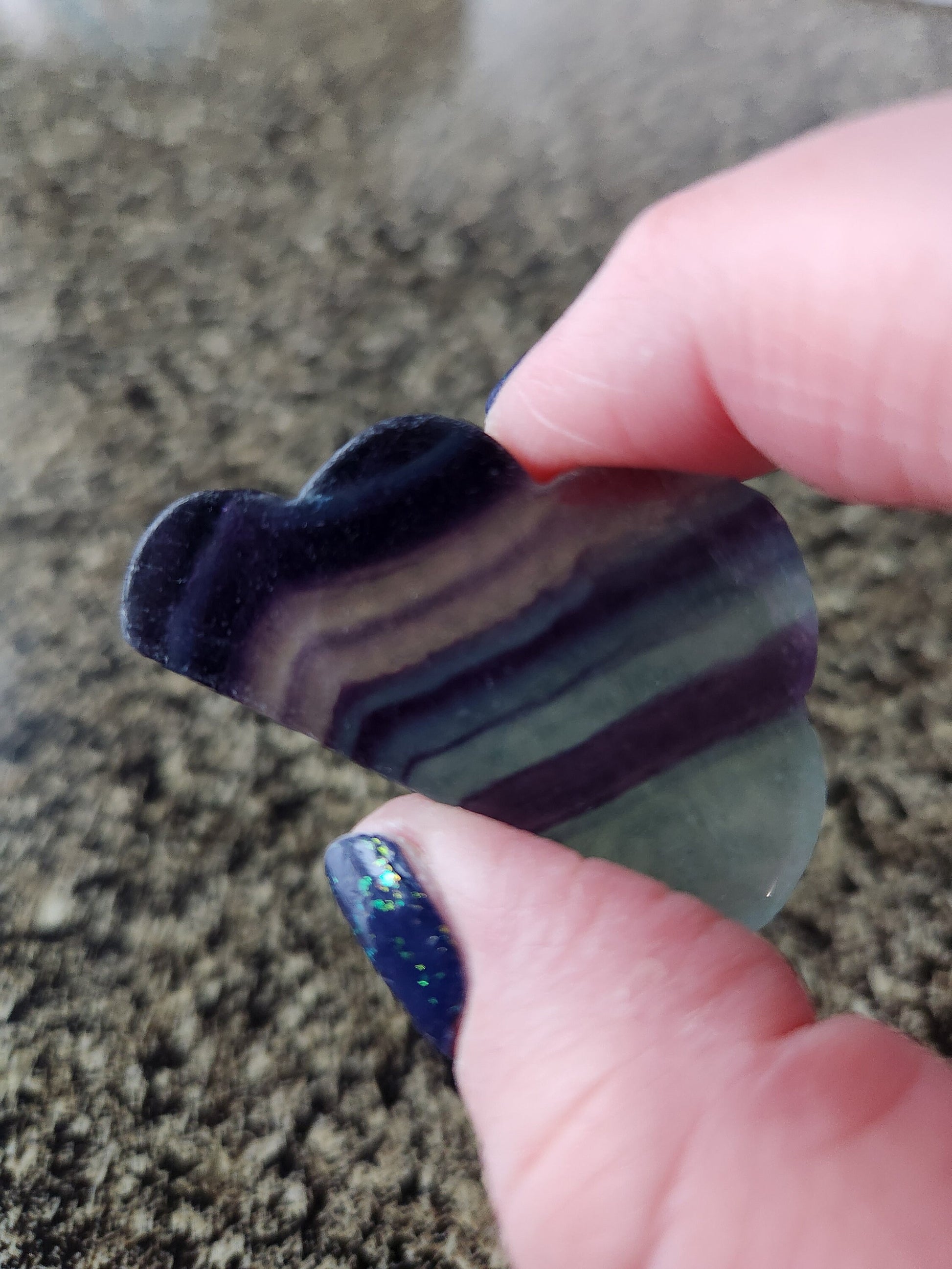 Beautiful Colorful Candy Rainbow Fluorite Crystal Carved Small Cloud