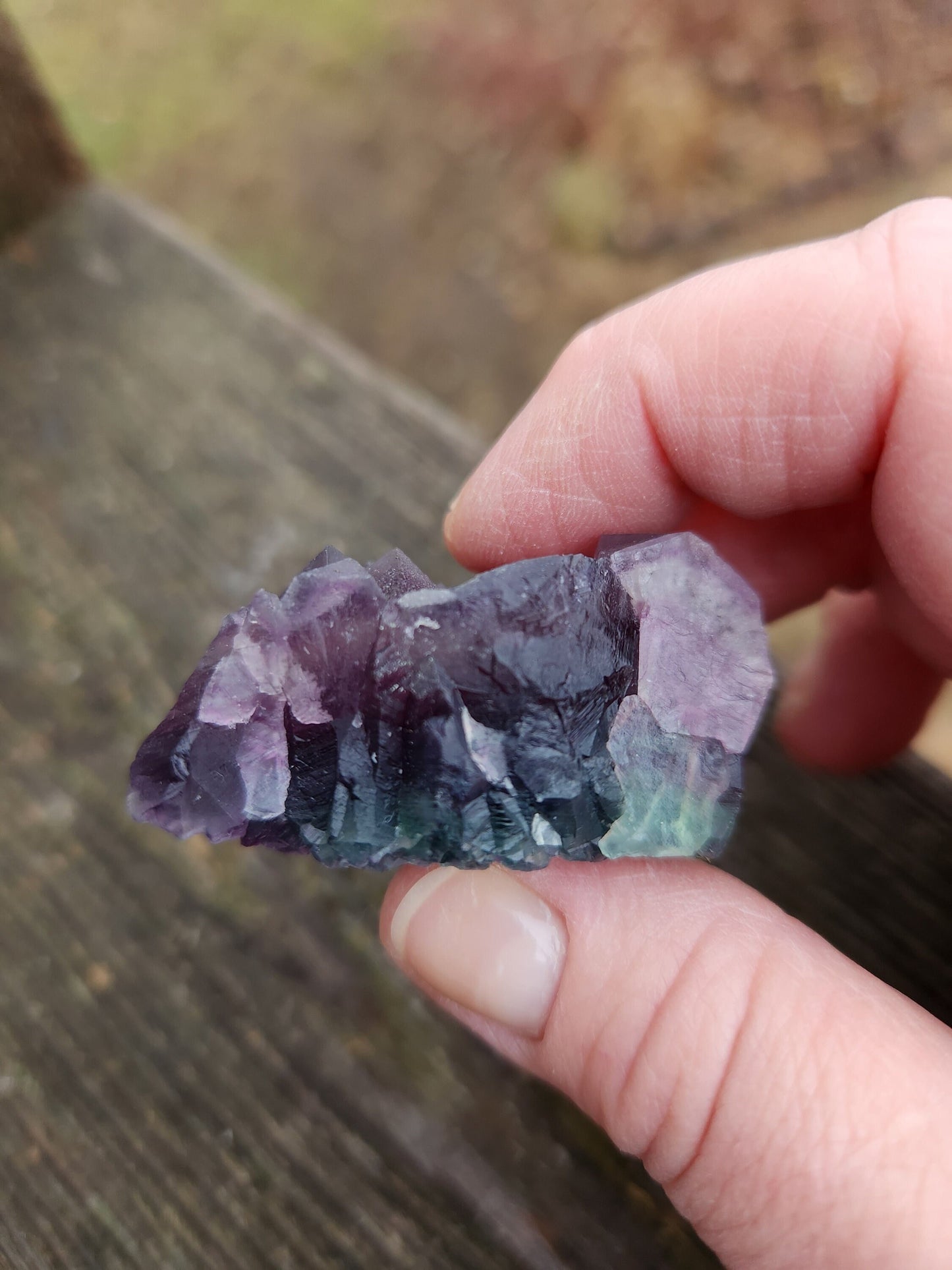 AAA Multi-Color Fluorite Crystal Specimen: Purple & Aqua Blue