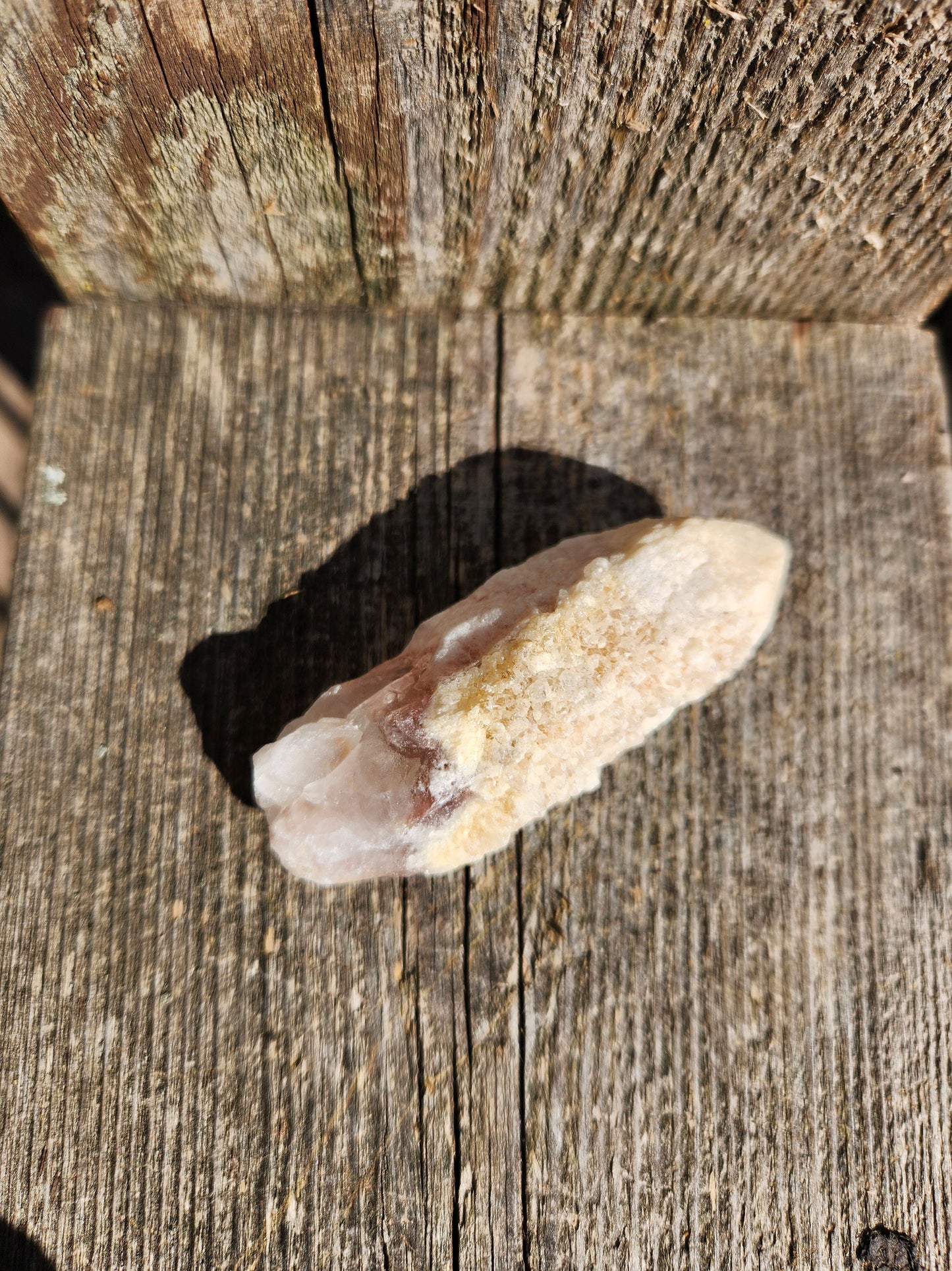 Gorgeous High Quality Raw Dreamsicle Pink Lemurian Quartz Crystal Point, All Natural, Strawberry Pink Lemurian