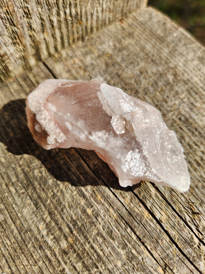 Gorgeous High Quality Raw Dreamsicle Pink Lemurian Quartz Crystal Point, All Natural, Strawberry Pink Lemurian