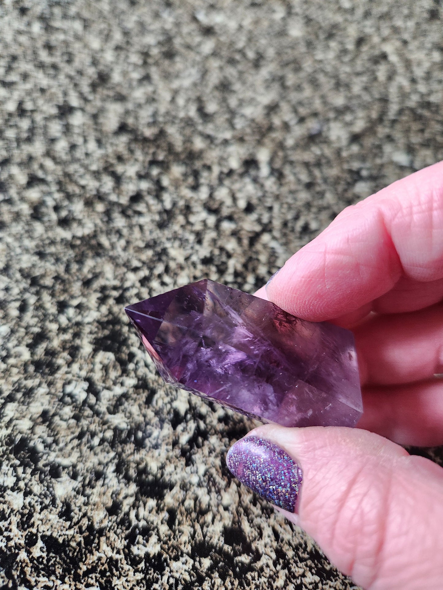 AAA Dark Purple Amethyst Ametrine Crystal Mini Tower Point