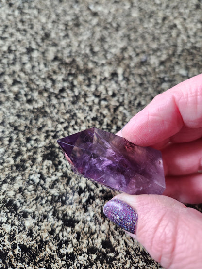 AAA Dark Purple Amethyst Ametrine Crystal Mini Tower Point