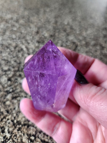 AAA Dark Purple Amethyst Ametrine Crystal Point Tower