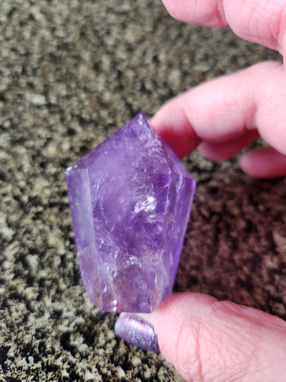 AAA Dark Purple Amethyst Ametrine Crystal Point Tower