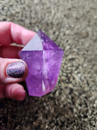 AAA Dark Purple Amethyst Ametrine Crystal Point Tower