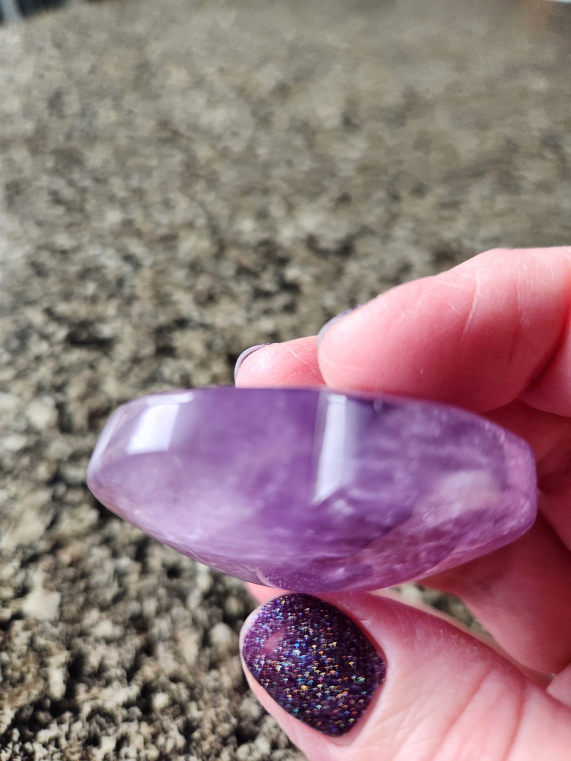 AAA Purple Ametrine Crystal Carved Heart