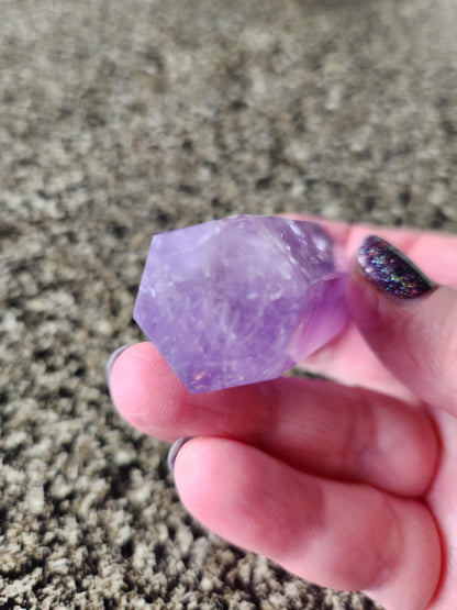 Dark Purple Amethyst Ametrine Crystal Point Tower: 6-Point Generator