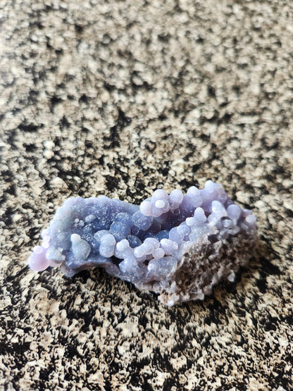 Rare Bi-Color Grape Agate Crystal Specimen: Purple & Green Chalcedony Rock