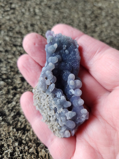 Rare Bi-Color Grape Agate Crystal Specimen: Purple & Green Chalcedony Rock