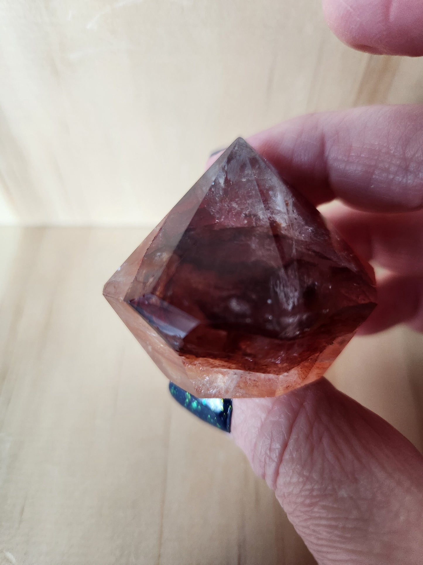 Gorgeous Fire Quartz Crystal Diamond Extractor, Point, Energy Work, Reiki