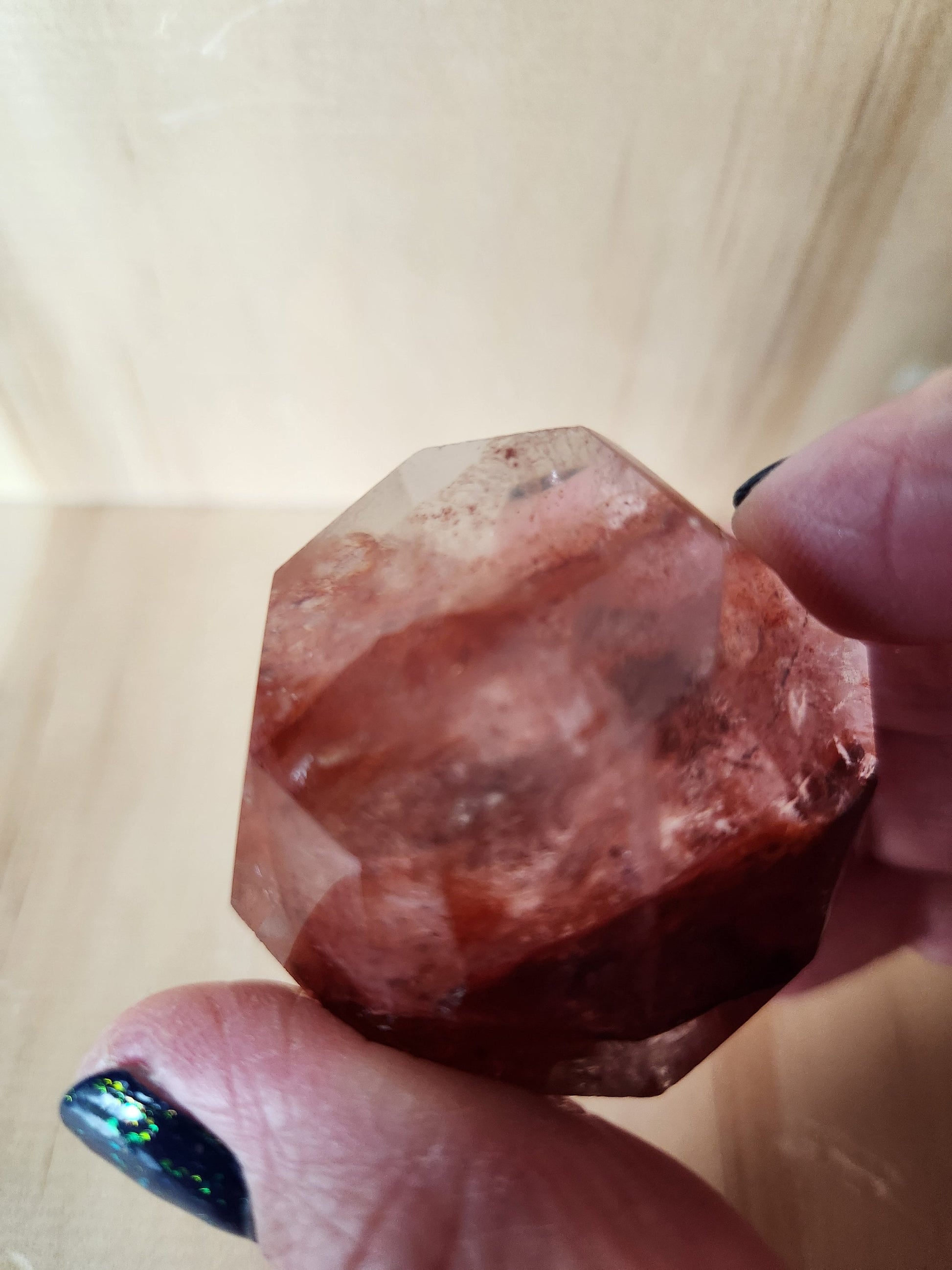 Fire Quartz Crystal Diamond Point: Energy Work, Reiki