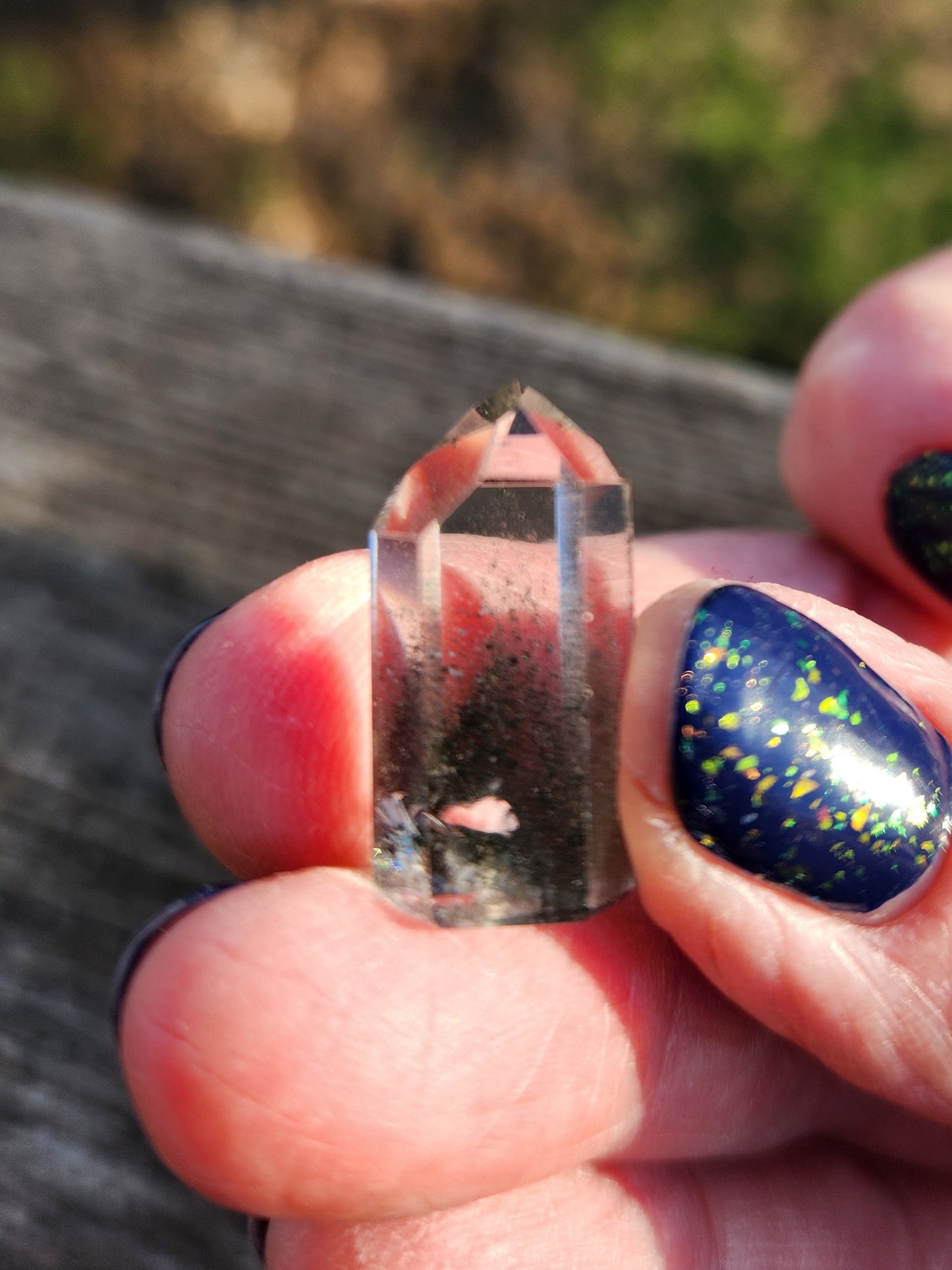 Gorgeous AAA Garden Quartz Crystal Tiny Mini Tower with Chlorite Inclusions