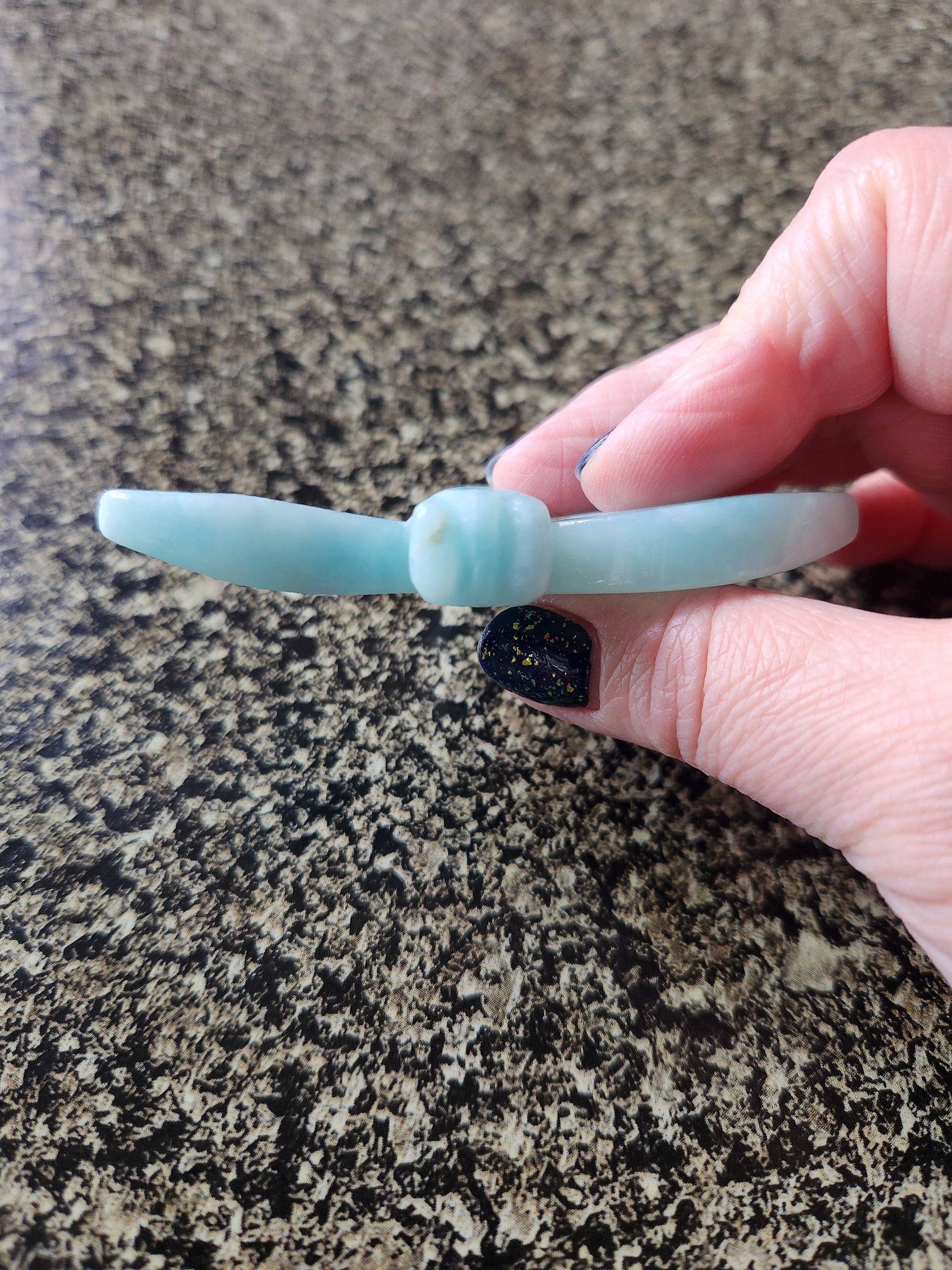 Cute AAA Blue Aragonite Unique Crystal Dragonfly