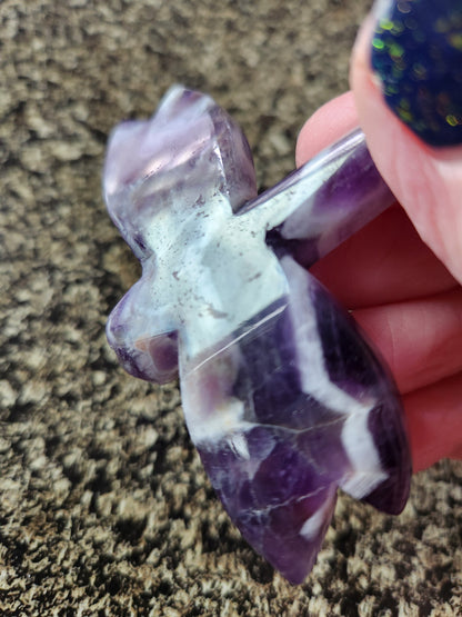 AAA Dream Amethyst Crystal Dragonfly - Unique Carved Stone