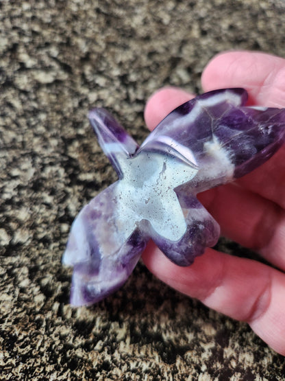 AAA Dream Amethyst Crystal Dragonfly - Unique Carved Stone