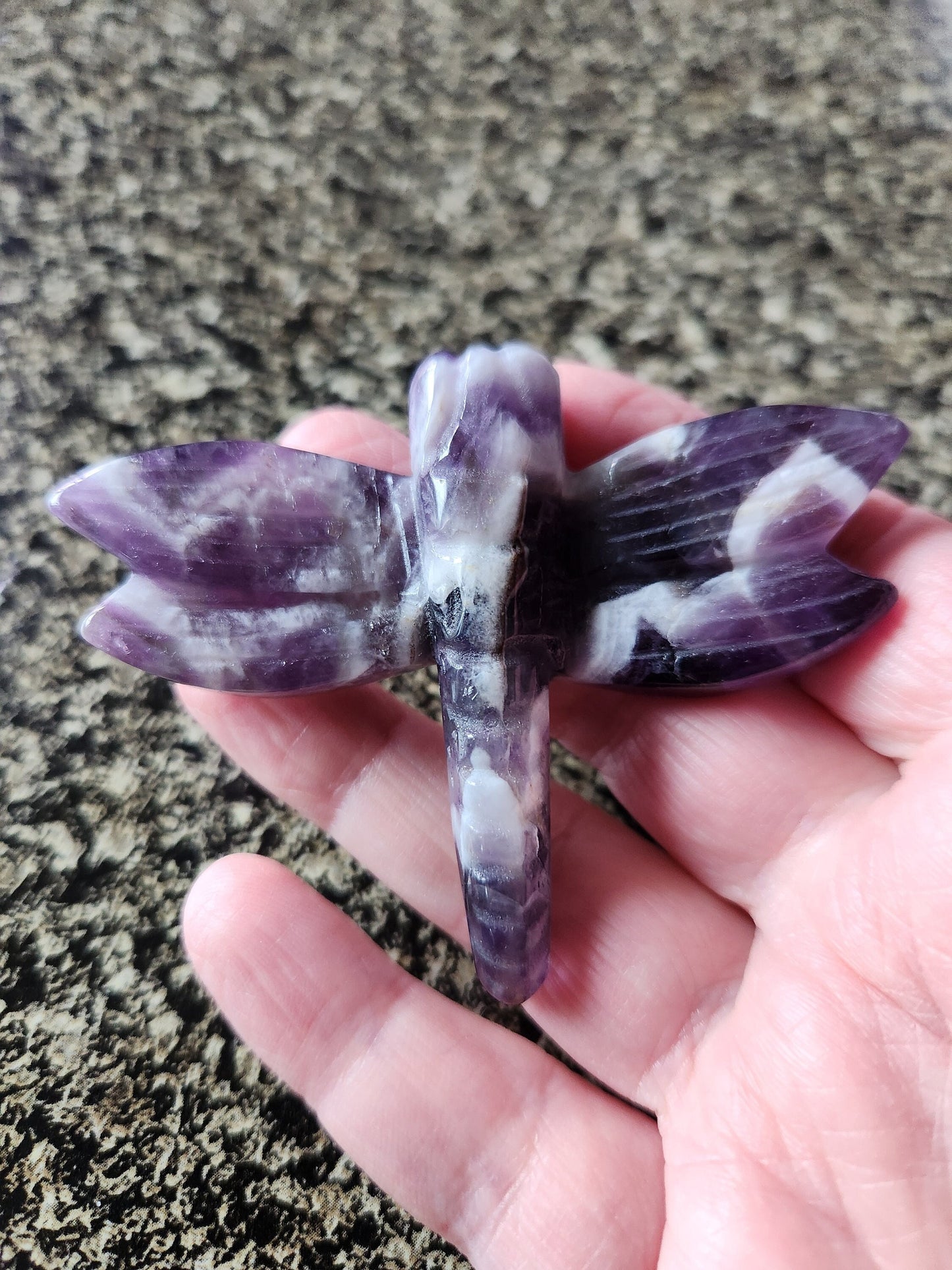 Cute AAA Dream Amethyst Unique Crystal Dragonfly