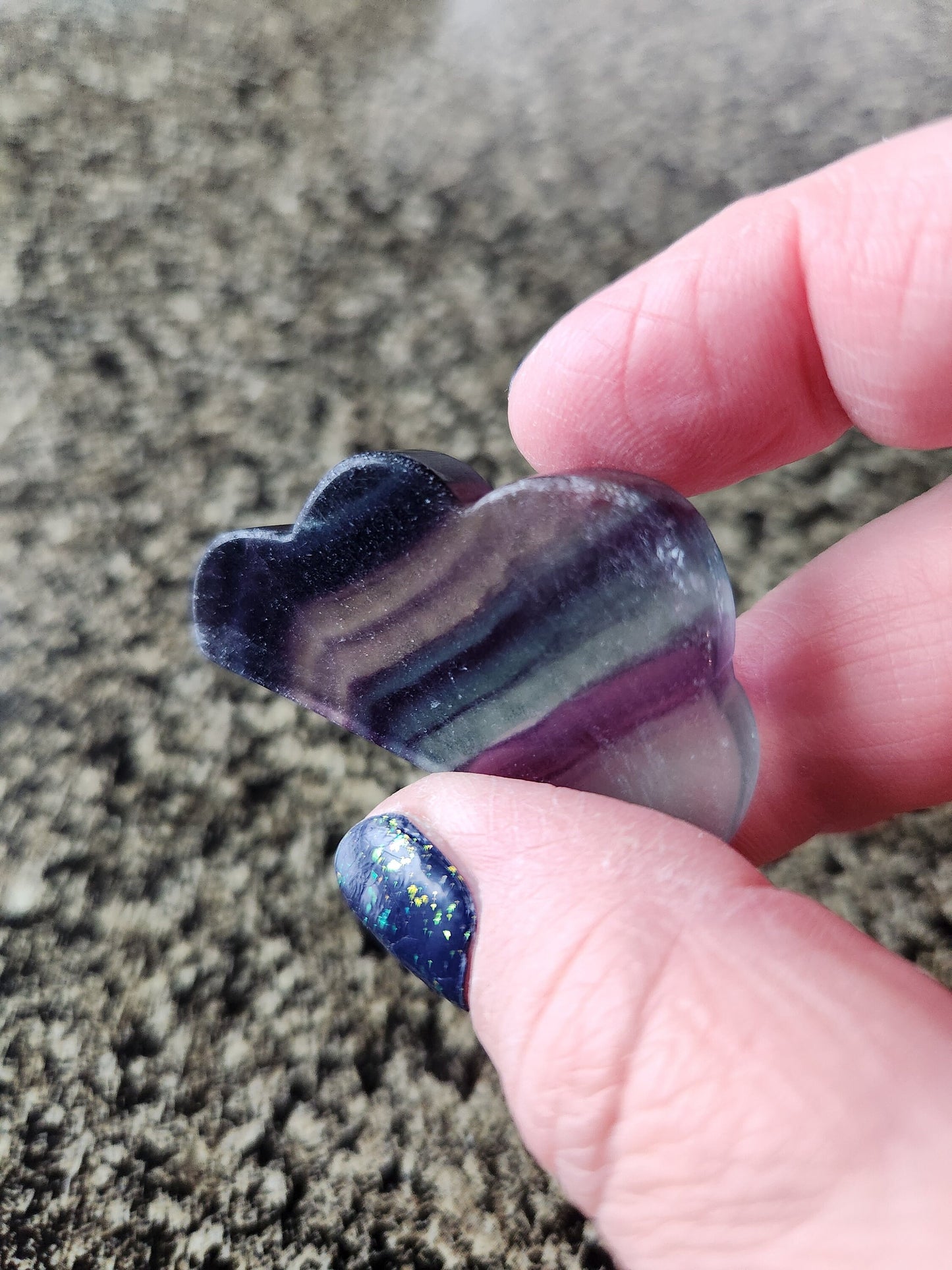 Beautiful Colorful Candy Rainbow Fluorite Crystal Carved Small Cloud