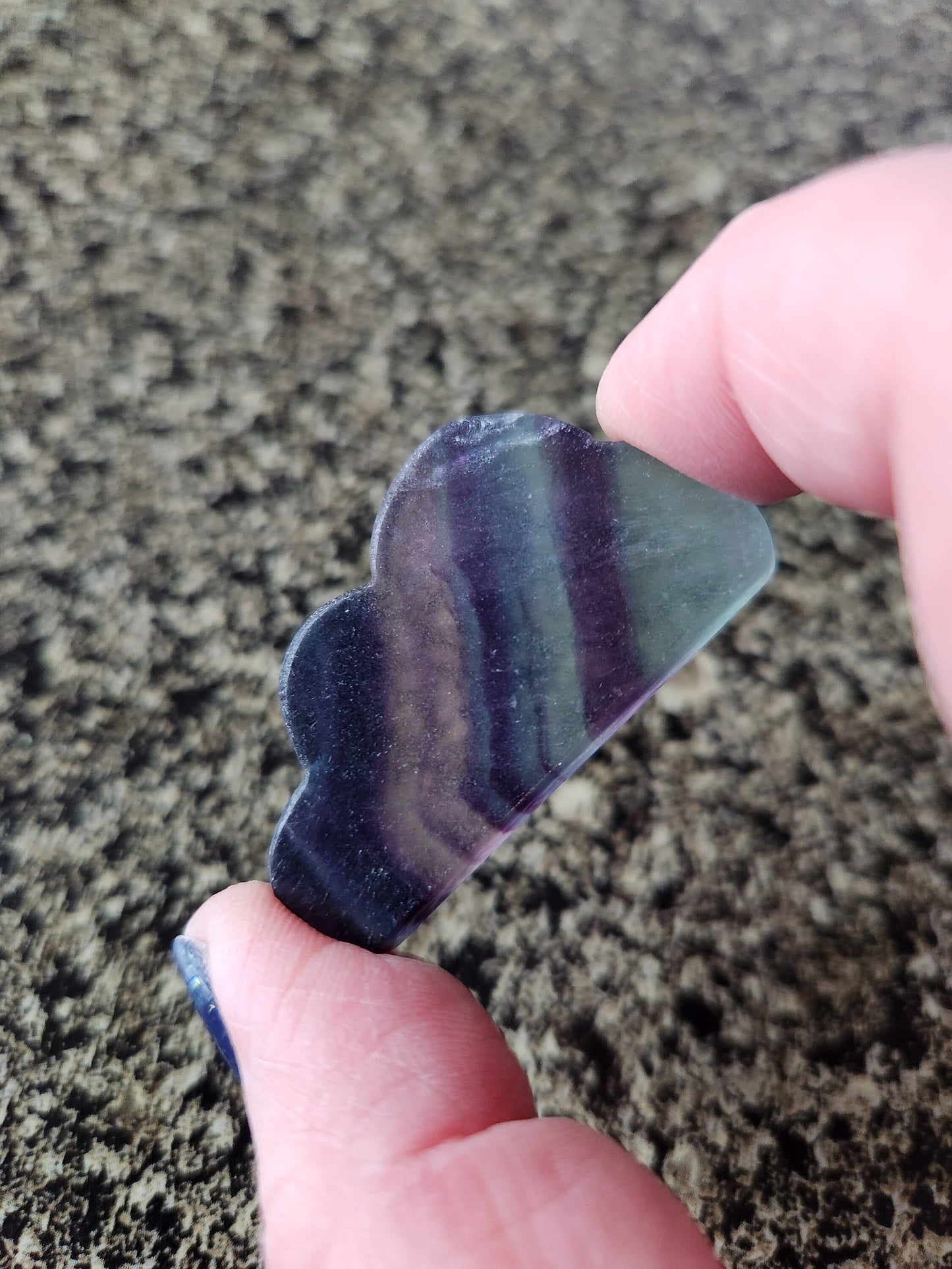 Beautiful Colorful Candy Rainbow Fluorite Crystal Carved Small Cloud