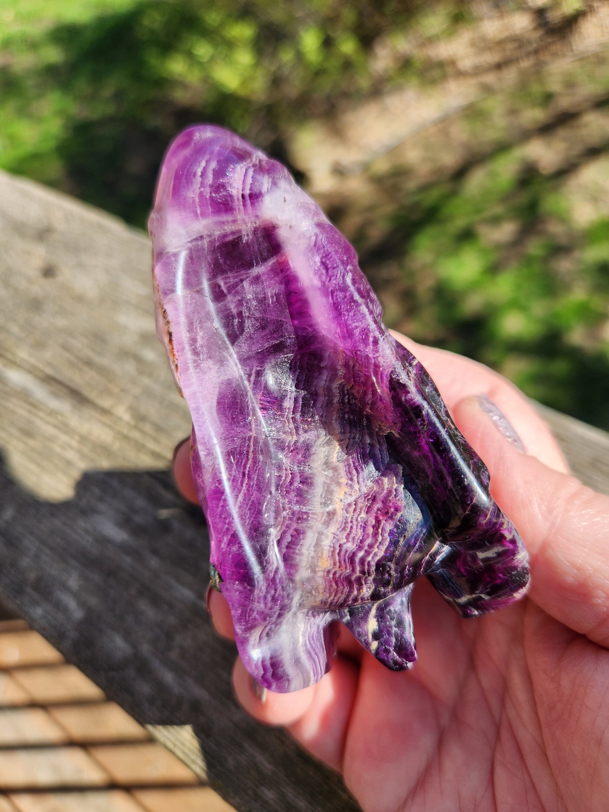 Beautiful AAA High Quality Purple Fluorite Unique Dragon Head Crystal, Dragon with Pyrite, DnD