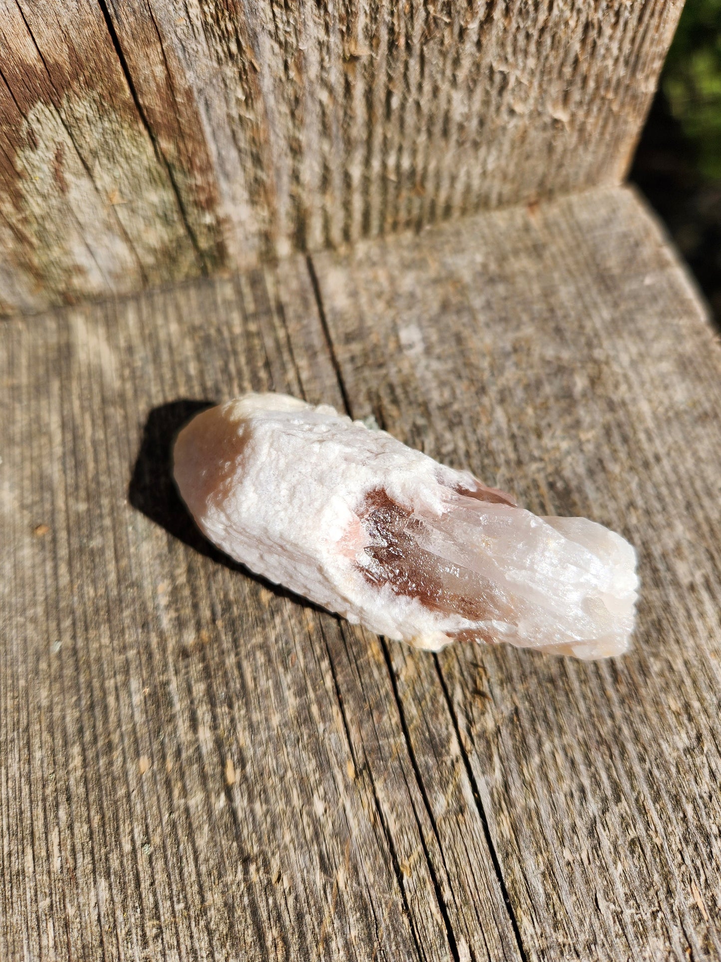 Gorgeous High Quality Raw Dreamsicle Pink Lemurian Quartz Crystal Point, All Natural, Strawberry Pink Lemurian