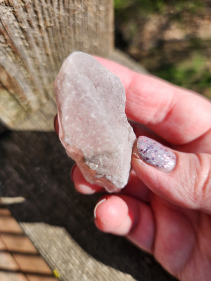 Gorgeous High Quality Raw Dreamsicle Pink Lemurian Quartz Crystal Point, All Natural, Strawberry Pink Lemurian