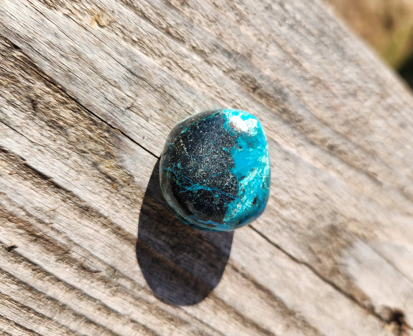 AAA Chrysocolla Crystal Tumble: Polished Pocket Stone