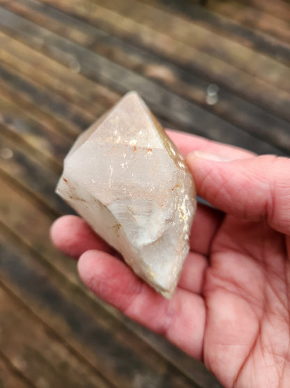 Rare Pineapple Lithium Quartz Point: Natural Crystal, DT