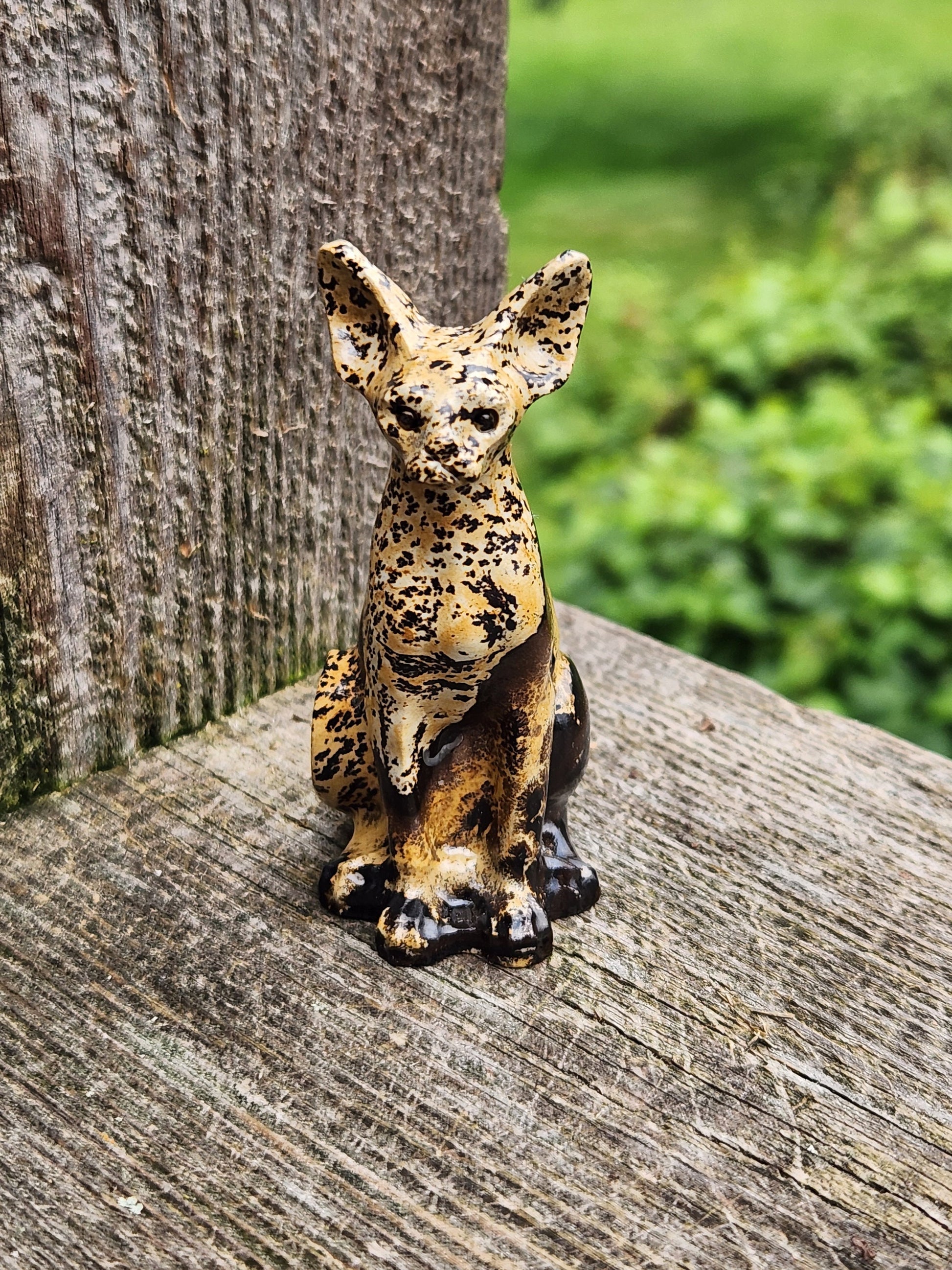 Super Cool Picture Jasper Sitting Cat Natural Stone Crystal, Sphynx