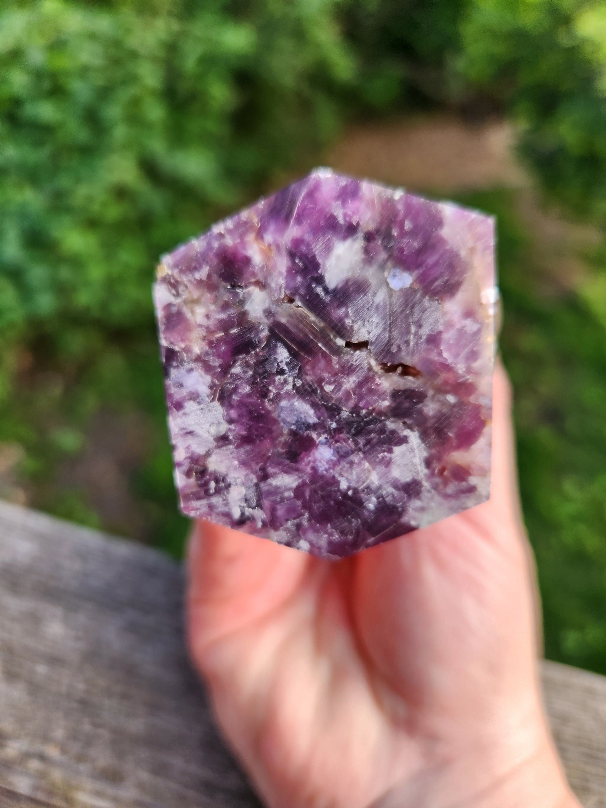 Gorgeous AAA Dark Purple Lepidolite Crystal Tower, Point, Generator