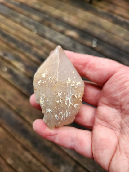 Rare Pineapple Lithium Quartz Point: Natural Crystal, DT