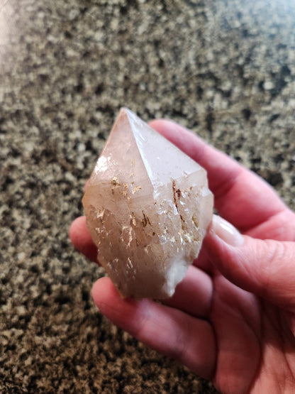 Rare Pineapple Lithium Quartz Point: Natural Crystal, DT