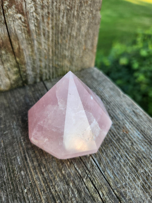 Gorgeous AAA Pink Rose Quartz Crystal Diamond, Extractor