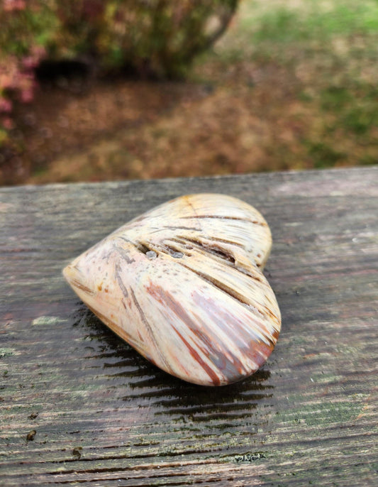 Gorgeous Druzy High Polished Bahia Jasper Crystal Heart Crystal Pockets