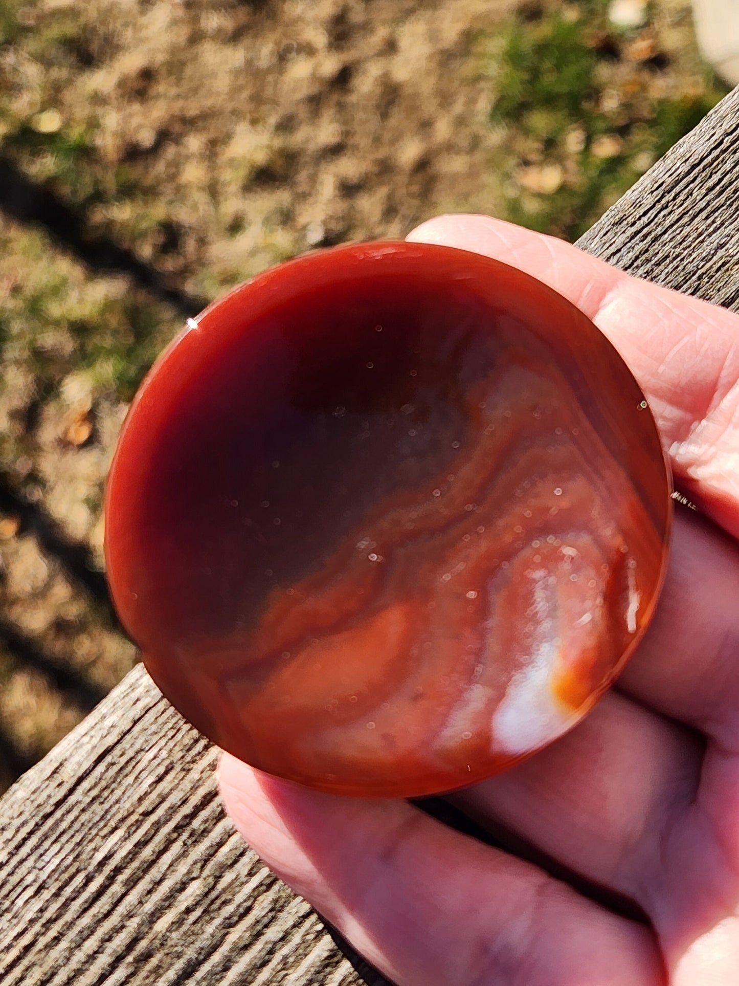 Beautiful Carnelian Crystal Chunky Small Bowl Dish Sphere Holder