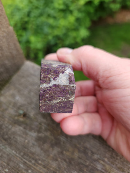 Rare AAA Dark Purpurite Crystal Mini Tower with Flash