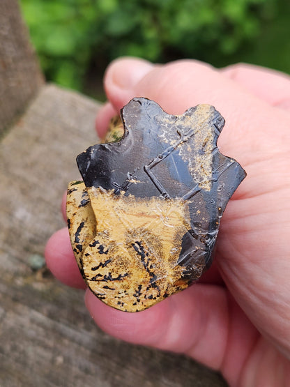 Hand Carved Picture Jasper Sitting Cat Crystal - Sphynx